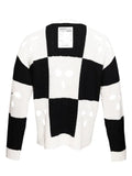Mostly Heard Rarely Seen checked cut-out wool jumper