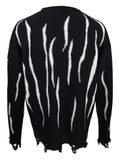 Haculla face-print frayed jumper