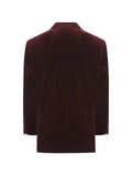 Brunello Cucinelli chalk stripe velvet one-and-a-half breasted tuxedo jacket with peak lapels