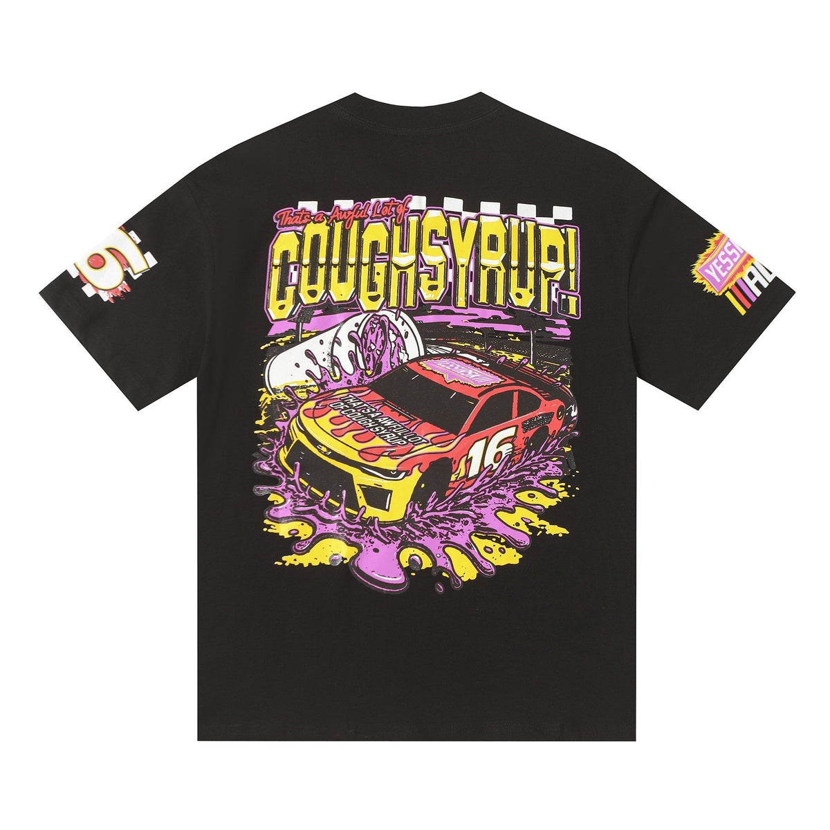 THAT'S A AWFUL LOT OF COUGH SYRUP Racing Graphic Short-Sleeve T-Shirt