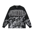 MIXED EMOTION Black All-Over Graphic Long-Sleeve T-Shirt