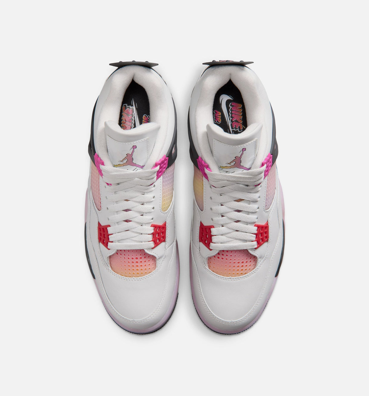 Air Jordan 4 Retro Comic Men's Lifestyle Shoes - Off White/Fire Pink/Anthracite