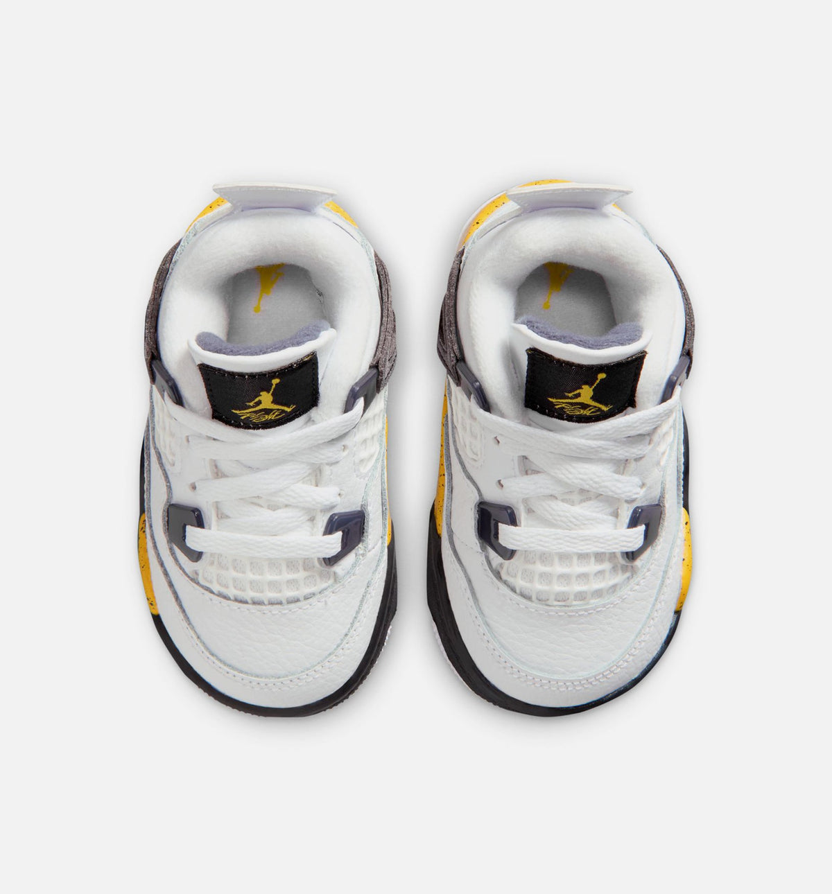 Air Jordan 4 Retro Rare Air Tour Yellow Infant/Toddler Lifestyle Shoes - White/Dark Blue Grey/Black/Tour Yellow