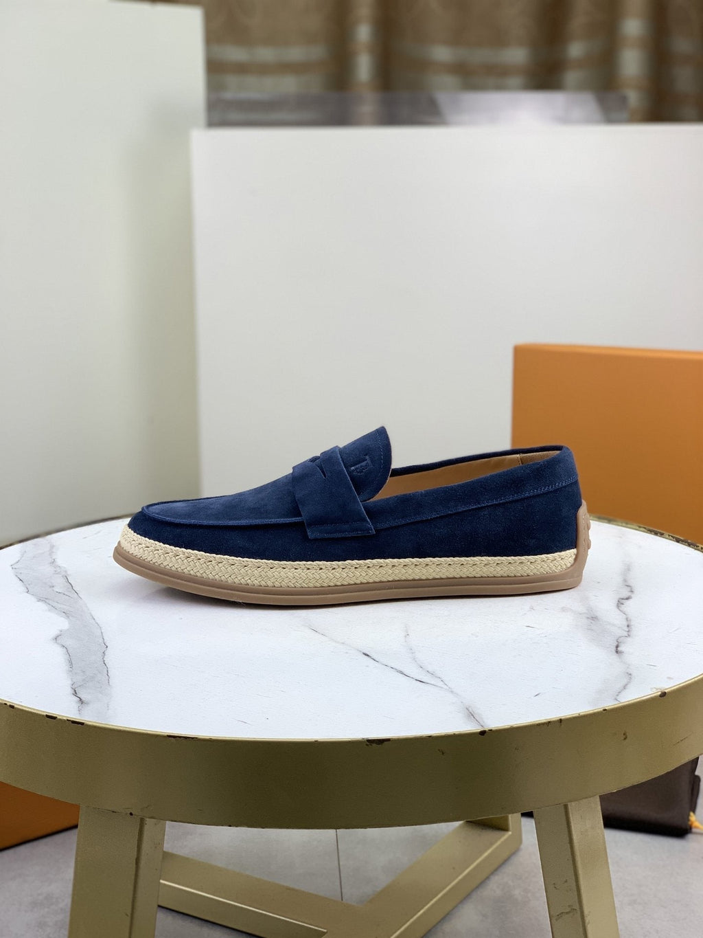 TOD'S Men's Raffia-Trim Loafers